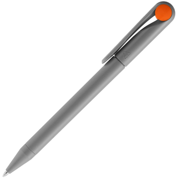 Ручка шариковая Prodir DS1 TMM Dot, серая с оранжевым, 14х1,1 см