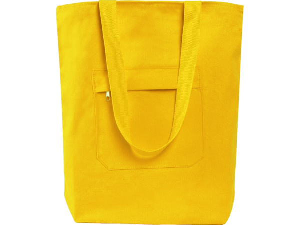 Сумка на молнии «Zipper» из хлопка 280 г/м2, Цвет желтый