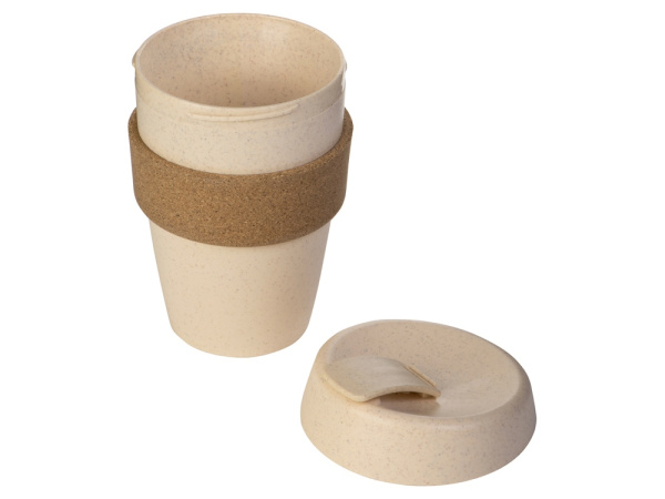 Стакан из пшеничного волокна с двойными стенками «Pino», Цвет натуральный, коричневый