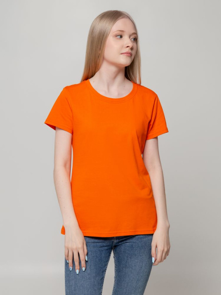Футболка женская T-bolka Lady, оранжевая, S–3XL