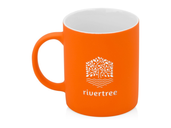 Кружка с покрытием soft-touch «Barrel of a Gum», Цвет оранжевый