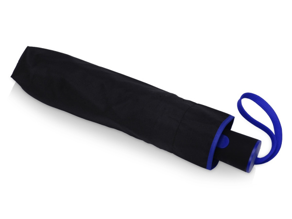 Зонт складной «Motley» с цветными спицами, Цвет черный/синий