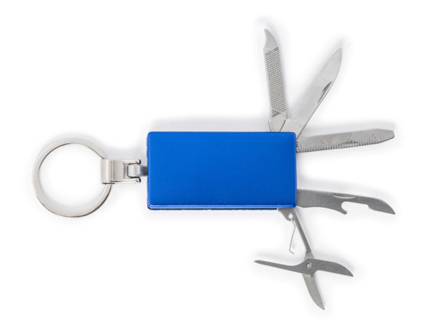 Мультитул-брелок 5-в-1 «Badge», Цвет синий