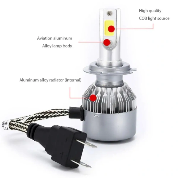 Светодиодные лампы Led C6 H7 6000k