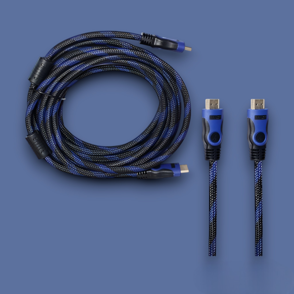 Кабель HDMI-HDMI H212 CCS 5м в оплетке / Подходит для подключения устройств с HDMI портами, таких как мониторы, телевизоры, проекторы и компьютеры