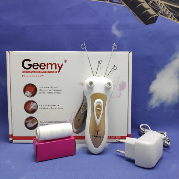 Беспроводной электрический ниточный эпилятор Geemy GM-2891 для лица, ног и шеи