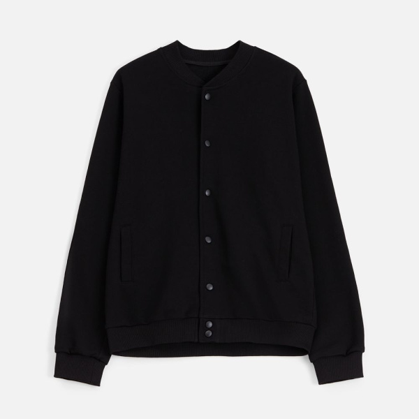 Бомбер унисекс Nuppu, черный, S–XL