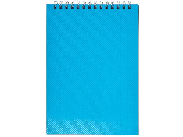 Блокнот А5 в пластиковой обложке, Цвет синий