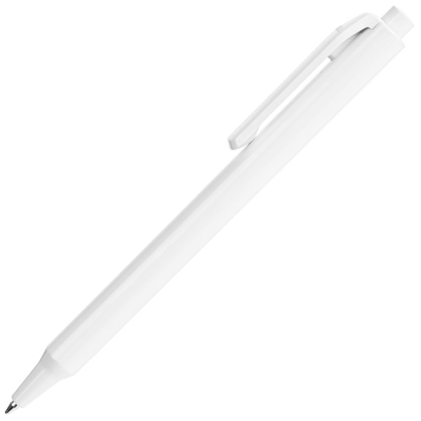 Ручка шариковая Pigra P04 Polished, белая, 14x1,3 см