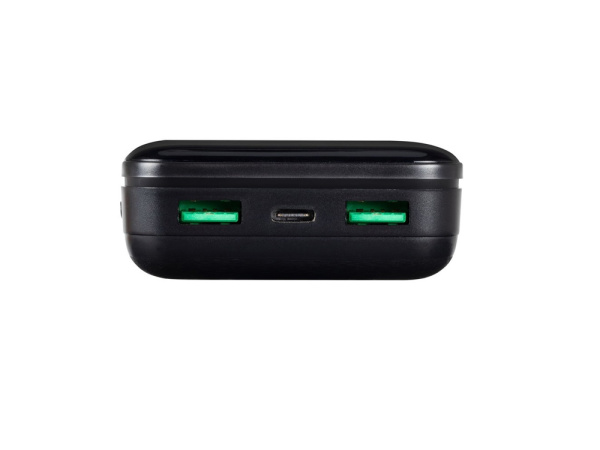 Внешний аккумулятор с дисплеем, 20000 mAh, Цвет черный