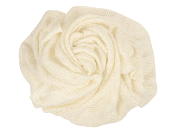 Плед акриловый «Chain», Цвет молочный, коричневый