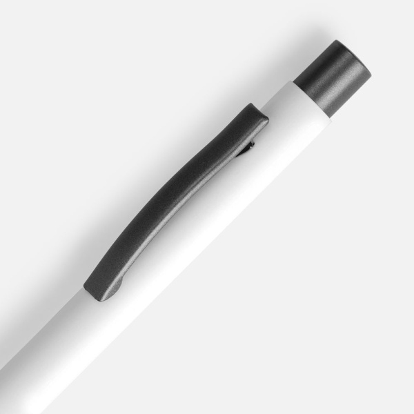 Ручка шариковая Atento Soft Touch, белая, 13,5х0,9 см
