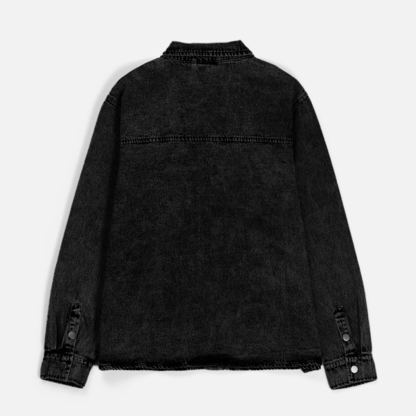 Куртка джинсовая O3, черная, XS–4XL
