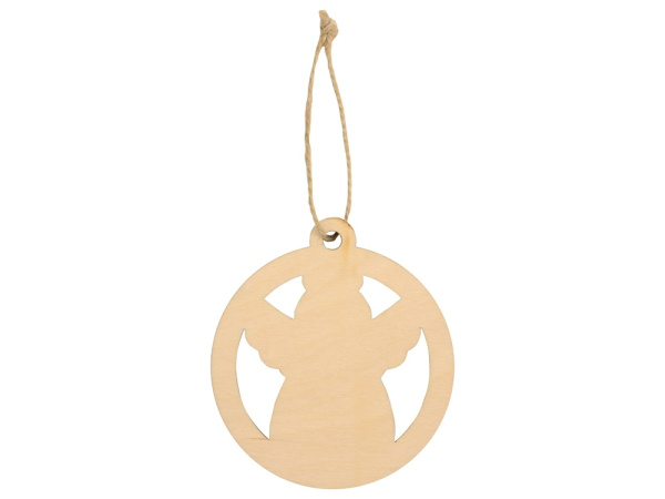 Подвеска «Новогодний ангел», Цвет натуральный/синий
