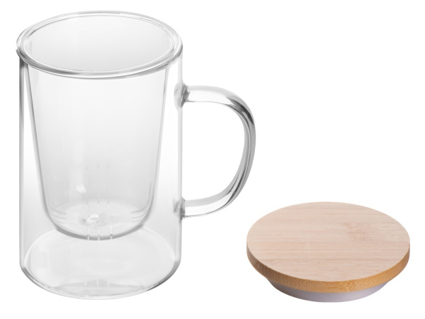 Стеклянная кружка с заварочной емкостью «Milfoil», Цвет прозрачный