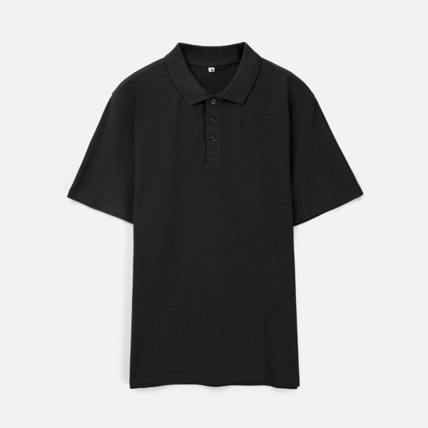 Рубашка поло унисекс Tervise, черная, S–3XL