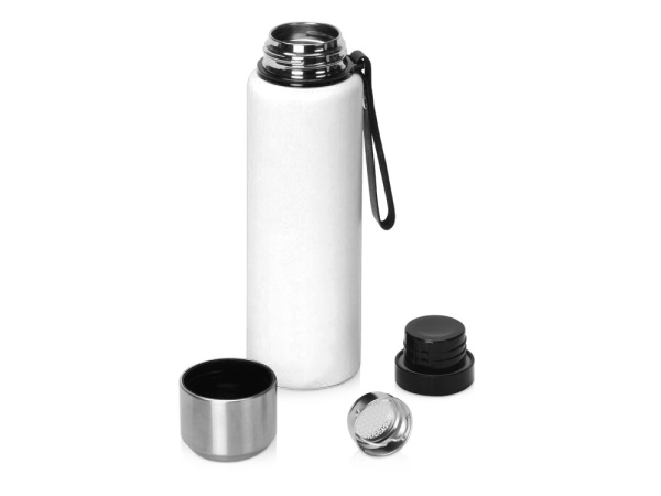 Вакуумный термос «Story», Цвет белый, серебристый