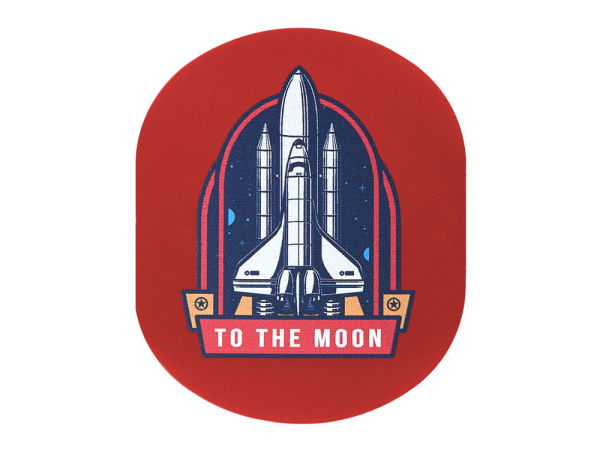 Патч «Овал», soft-touch, Цвет красный