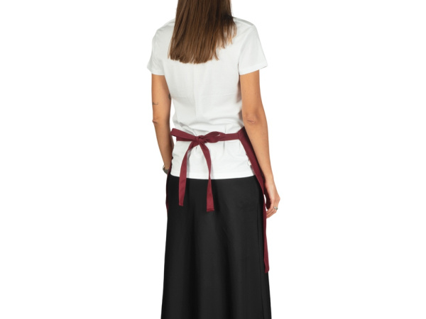 Хлопковый фартук с карманом «Delight», Цвет красный бургунди