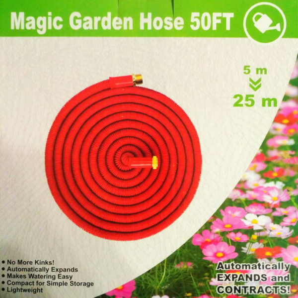 NEW Саморасширяемый садовый шланг для воды Magic Garden Hose 50 FT (5m - 25m)