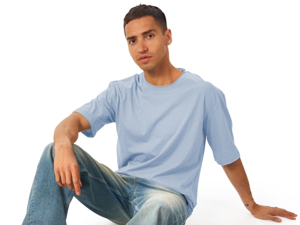 Футболка оверсайз «Liyon» унисекс, Размер XL-2XL, Цвет небесно-голубой