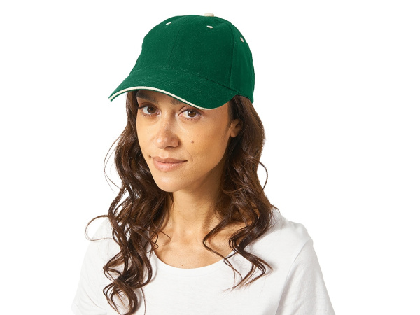 Бейсболка «New Castle», Цвет зеленый/натуральный