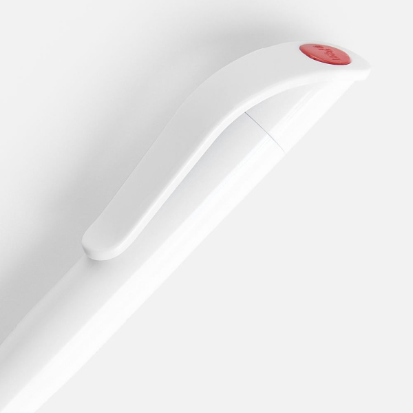 Ручка шариковая Grip, белая с красным, 13,2х1,1 см