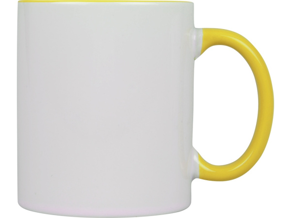 Кружка «Sublime Color» для сублимации, Цвет белый/желтый