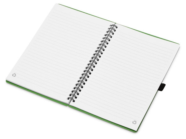 Блокнот А5 «Toledo M» с обложкой из пшеницы и пластика, Размер A5, Цвет зеленый