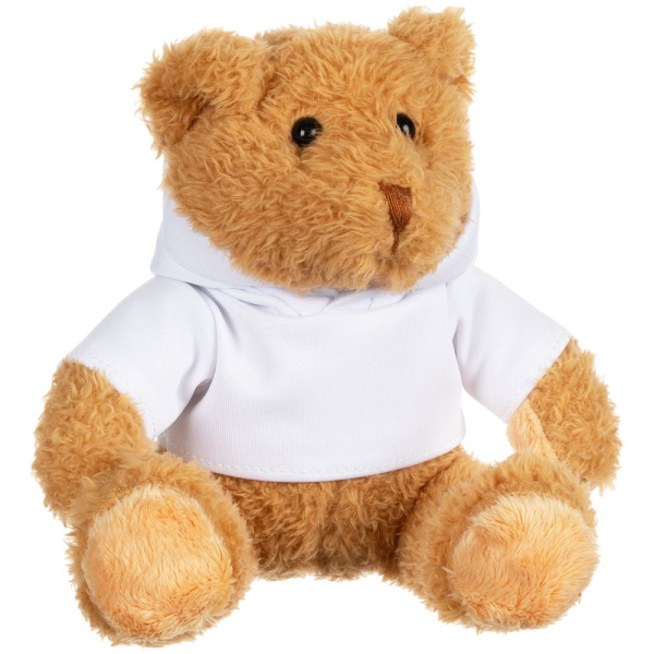 Мягкая игрушка «Мишка Cuddleton» в белом худи, 14х17 см