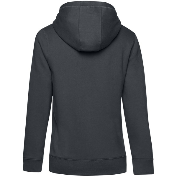 Толстовка на молнии с капюшоном женская Queen, темно-серая, XS–3XL