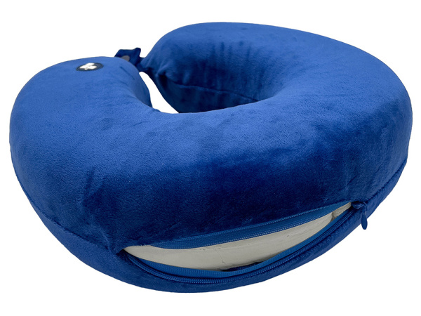 Подушка для путешествий с эффектом памяти «Drowsy», Цвет синий