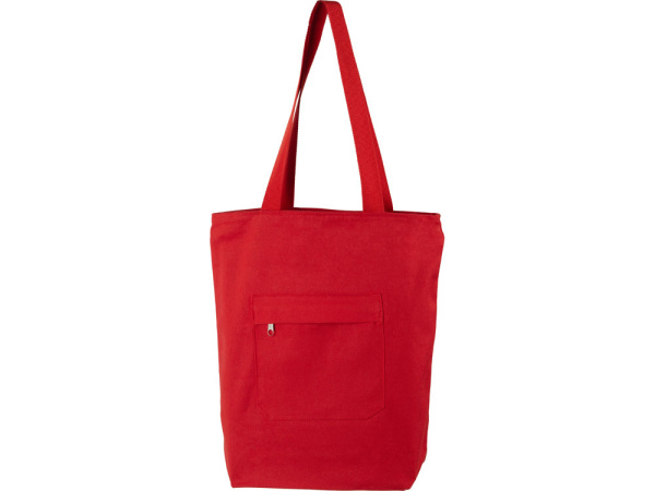 Сумка на молнии «Zipper» из хлопка 280 г/м2, Цвет красный