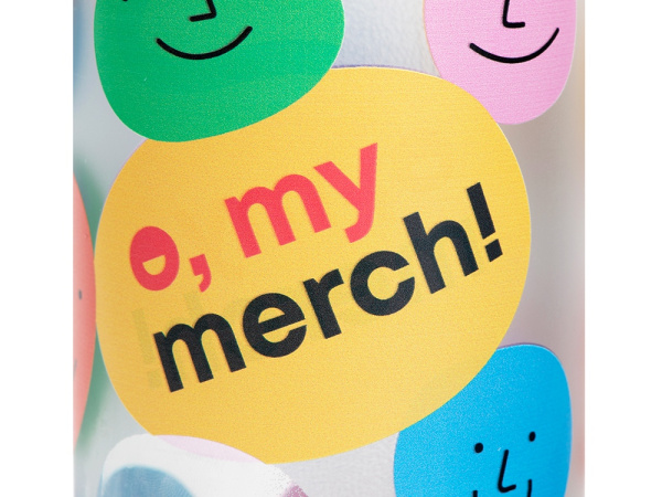 Стеклянная бутылка с бамбуковой крышкой «Foggy», 600 мл с УФ-печатью, Цвет серый