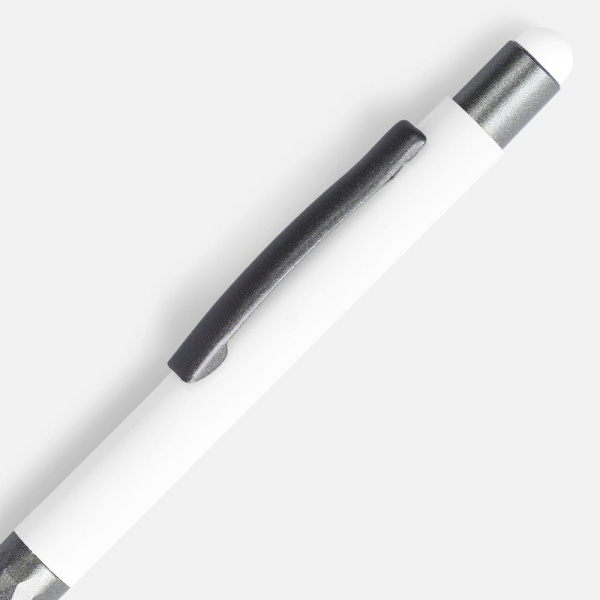 Ручка шариковая Digit Soft Touch со стилусом, белая, 14,5х1 см