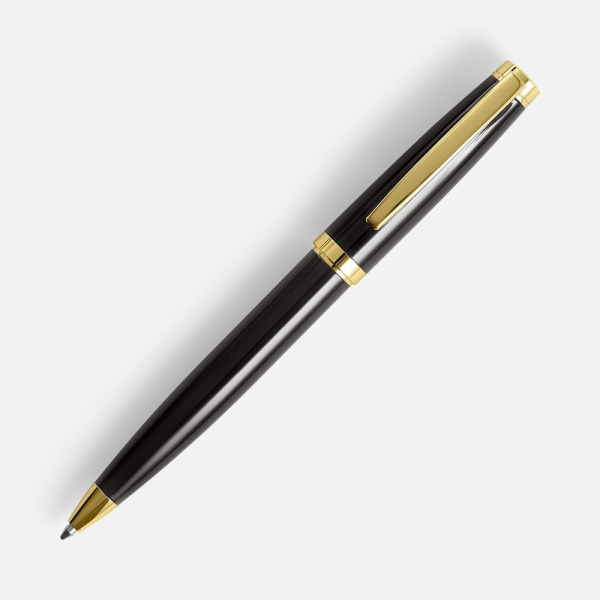 Ручка шариковая Letra Gold, глянцевая, черная, 13,7х1,3 см