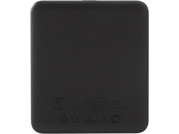 Внешний аккумулятор «Brick 5» с быстрой зарядкой PD, 5000 мАч, Размер 5000 mAh, Цвет черный