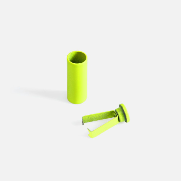 Наконечник для шнурка Nozzle, ver.2, желтый неон, 0,5x2 см