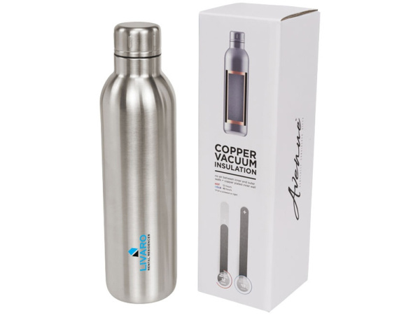 Вакуумная термобутылка с медной изоляцией «Thor», 510 мл, Цвет серебристый