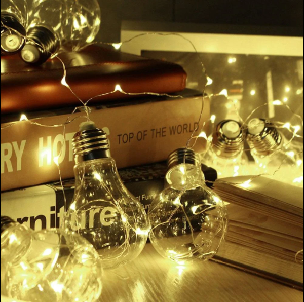 Гирлянда "Ретро-лампы" интерьерная, с выбором цвета свечения