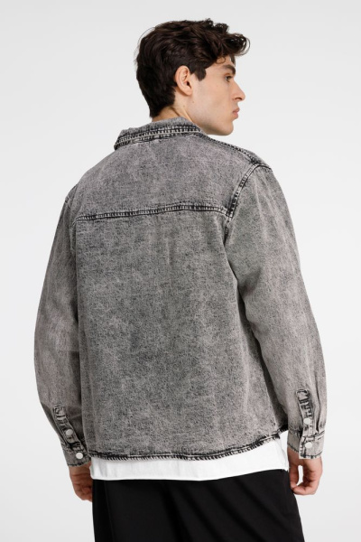 Куртка джинсовая O3, серая, XS–4XL