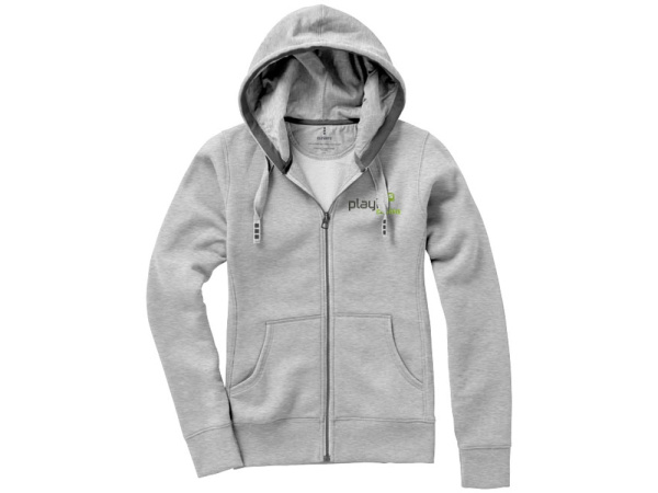 Толстовка «Arora» женская с капюшоном, Размер L, Цвет серый меланж