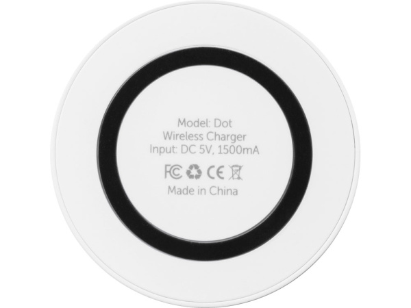 Беспроводное зарядное устройство «Dot», 5 Вт, Цвет белый/черный