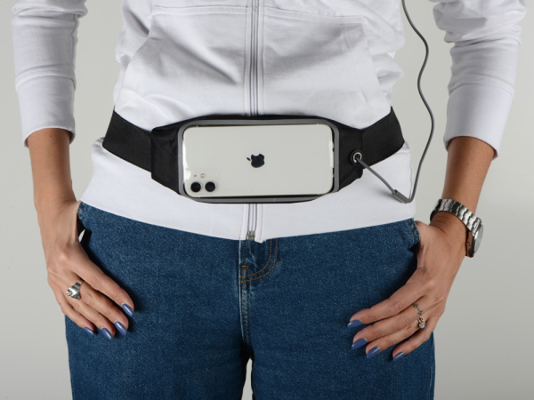 Сумка на пояс «Спринт», Цвет черный/прозрачный