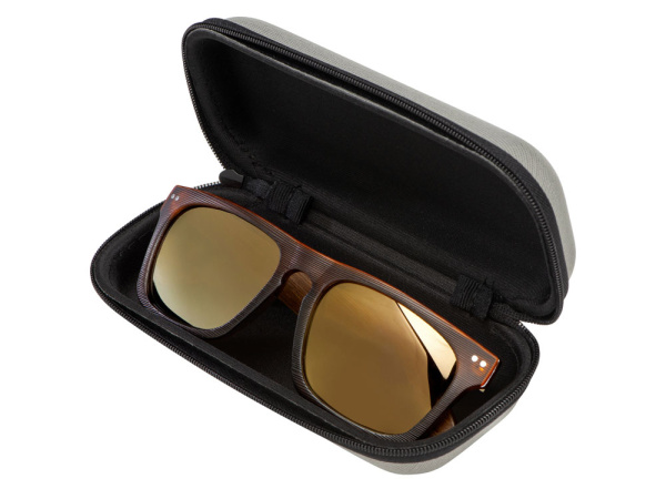 Очки солнцезащитные из бамбука с зеркальными линзами «Rockwood mirror», Цвет коричневый