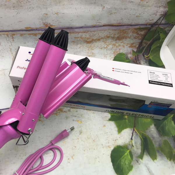 Тройная плойка для создания волн Professional Hairdressing JUNJUN ELECTRICAL JJ-928