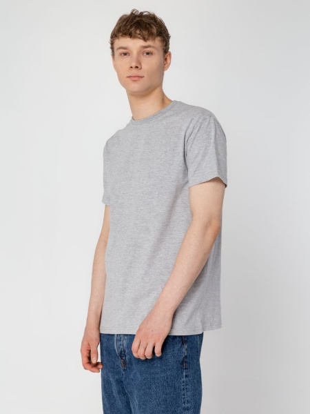 Футболка унисекс T-Bolka 160, серый меланж, XS-6XL