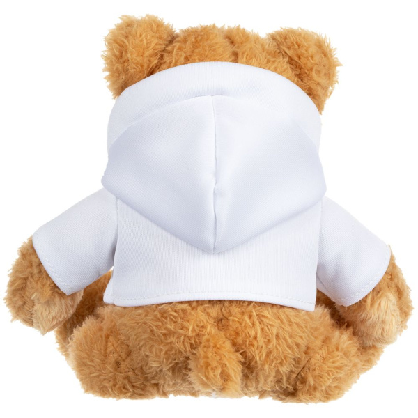 Мягкая игрушка «Мишка Cuddleton» в белом худи, 14х17 см