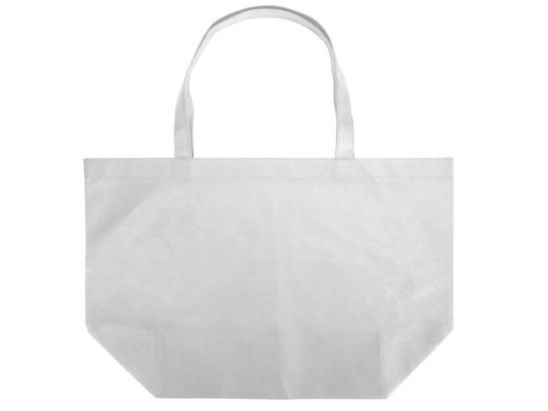 Сумка Reviver с донной складкой из нетканого переработанного материала RPET, Цвет белый