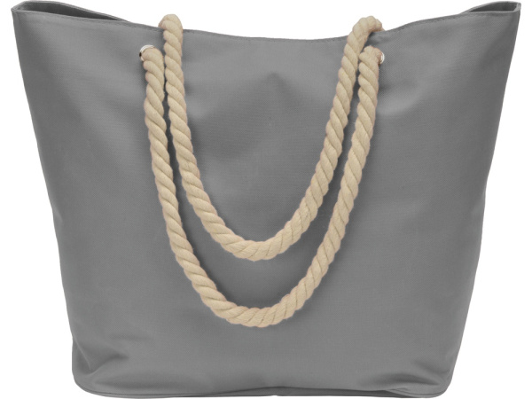Сумка «Seaside» для шопинга и пляжа с широким дном, Цвет серый
